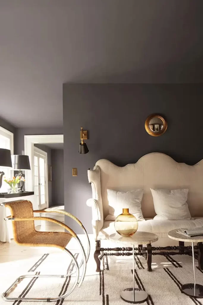 How-to-Create-a-Faux-Leather-Wall-Treatment - Wallauer's Paint Center BM_CT26_B12_Sofa_Silhouette